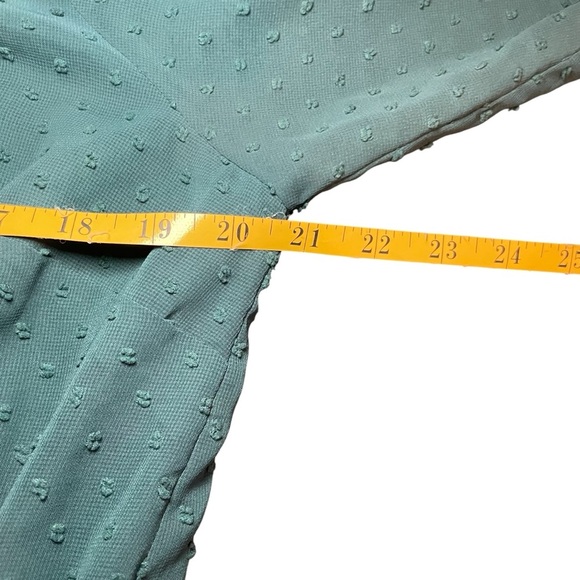 NWT City Chic Womens Size S 16 Dobby Tiered Dress Alpine Teal Romantic Flowy - Picture 13 of 16